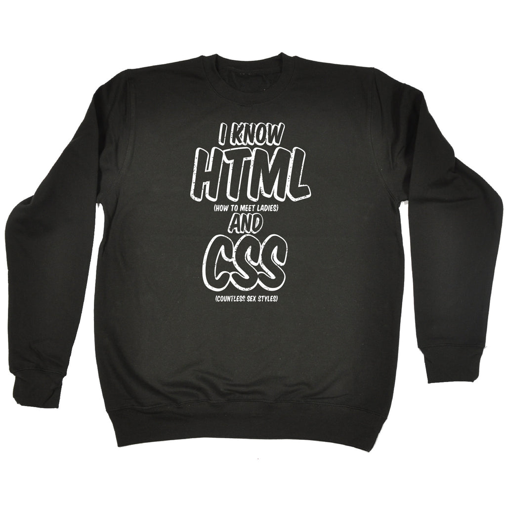 123t I Know HTML And CSS Funny Sweatshirt