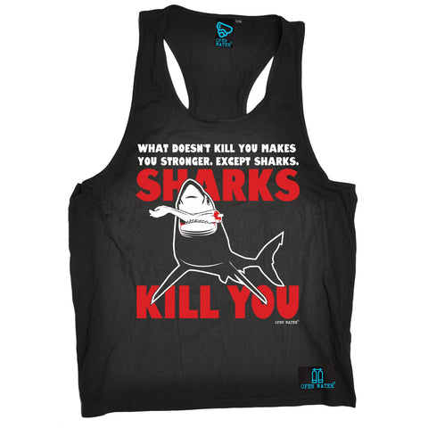 Open Water What Doesn't Kill You Makes You Stronger Scuba Diving Men's Tank Top