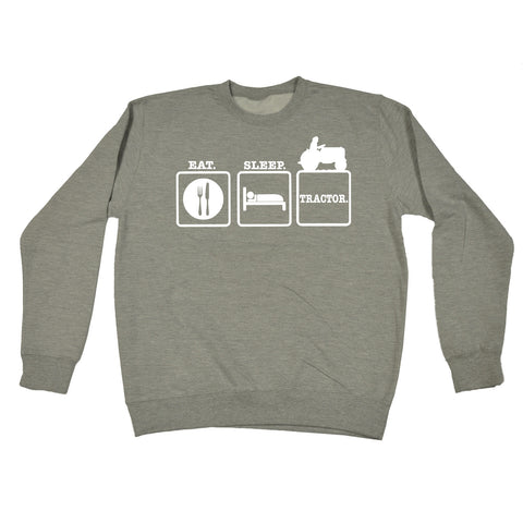 123t Eat Sleep Tractor Funny Sweatshirt, 123t
