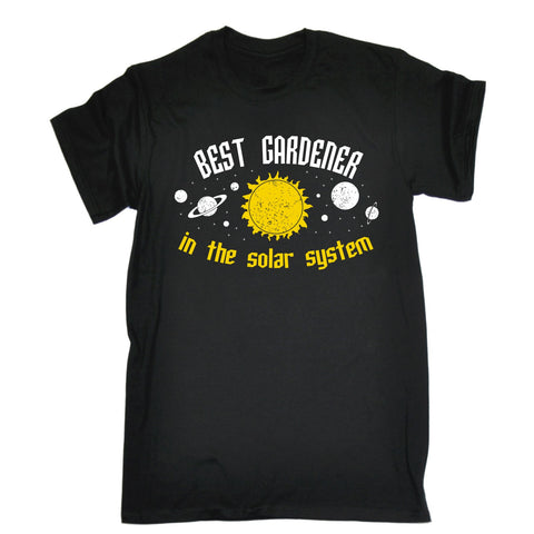 123t Men's Best Gardener In The Solar System Galaxy Design Funny T-Shirt