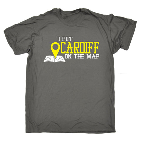123t Men's I Put Cardiff On The Map Funny T-Shirt